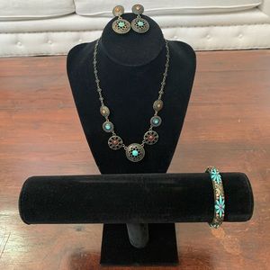 2028 necklace, stretch bracelet & earring set